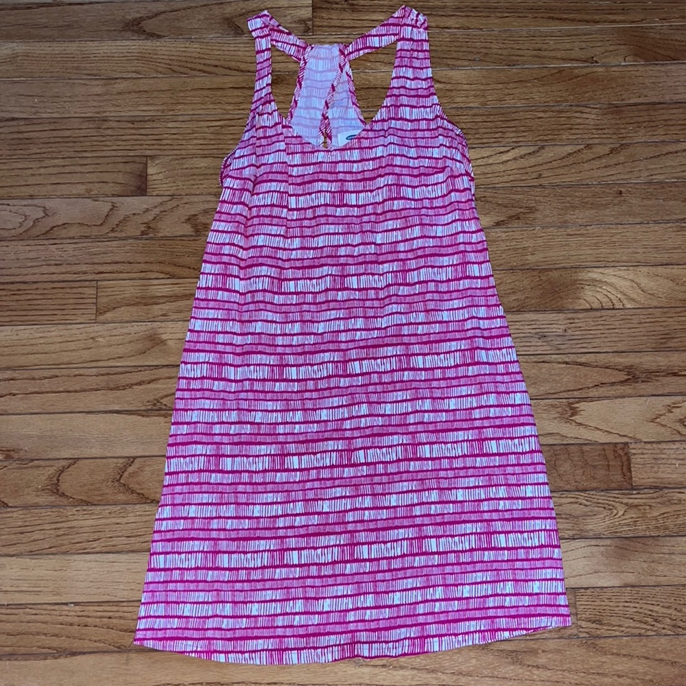 Pink and white summer dress